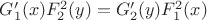 $G_1'(x)F_2^2(y)=G_2'(y)F_1^2(x)$