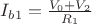 $I_{b1} = \frac{V_0+V_2}{R_1}$ $I_{b1} = \frac{V_0+V_2}{R_1}$