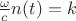 $\frac{\omega}{c}n(t)=k$