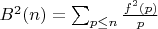 $B^2(n)=\sum_{p \leq n} \frac {f^2(p)}{p}$