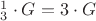 $С_{3}^1 \cdot G = 3 \cdot G $