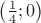 $\left ( \frac{1}{4} ; 0 \right )$