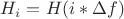$H_{i}=H(i*\Delta f)$