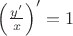 $\left(\frac{y'}{x}\right)'=1$