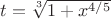 $t=\sqrt[3]{1+x^{4/5}}$