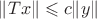 $\|Tx\|\leqslant c\|y\|$