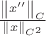 $ \[\frac{{{{\left\| {x''} \right\|}_C}}}{{{{\left\| x \right\|}_{{C^2}}}}}\]$