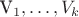 {V_1}, \ldots ,{V_k}$