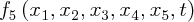 \large$ f_{5}\left(x_{1}, x_{2}, x_{3}, x_{4}, x_{5}, t \right) $