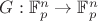 $G:\mathbb{F}_p^n\to \mathbb{F}_p^n$