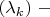 $(\lambda_k)~-$