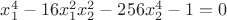 $x_1^4-16x_1^2x_2^2-256x_2^4-1=0$