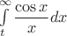 $\int\limits_t^\infty\dfrac{\cos x}{x}dx$