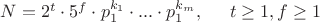 $N = 2^t\cdot 5^f\cdot p_1^{k_1}\cdot ...\cdot p_1^{k_m}, \quad \:\:t\ge 1,f\ge 1$ $N = 2^t\cdot 5^f\cdot p_1^{k_1}\cdot ...\cdot p_1^{k_m}, \quad \:\:t\ge 1,f\ge 1$