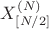 $X_{[N/2]}^{(N)}$