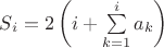 $S_i= 2\left(i+ \sum\limits_{k=1}^i a_k\right)$