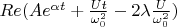 $Re(A e^{\alpha t} + \frac{Ut}{\omega_0^{2}}  - 2 \lambda \frac{U}{\omega_0^2})$