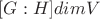 $[G:H]dimV$