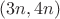 $(3n, 4n)$