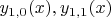 $y_{1,0}(x),y_{1,1}(x)$