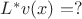 $L^*v(x)= ?$
