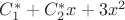 $C_{1}^{*}+C_{2}^{*}x + 3x^2$
