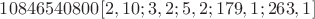 $10846540800 [2, 10; 3, 2; 5, 2; 179, 1; 263, 1]$