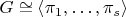 $G \cong \left\langle \pi_1, \dots , \pi_s \right\rangle$