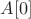 $A[0]$