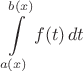 $$\int\limits_{a(x)}^{b(x)}f(t)\,dt$$