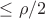 $\leq\rho/2$ $\leq\rho/2$