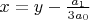 $x=y-\frac{a_1}{3a_0}$