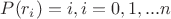 $P(r_i)=i,i=0,1,...n$ $P(r_i)=i,i=0,1,...n$
