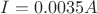 $I=0.0035 A$