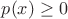 $p(x) \ge 0$