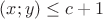 $(x;y)\le c+1$
