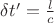 $\delta{t&rsquo;}=\frac{l}c$
