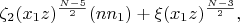 $\zeta_2(x_1z)^{\frac{N-5}2}(nn_1)+\xi(x_1z)^{\frac{N-3}2},$