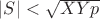 $|S|<\sqrt{XYp}$
