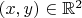 $(x,y)\in\mathbb{R}^{2}$