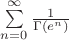 $\sum\limits^{\infty}_{n=0}\frac1{\operatorname{\Gamma}(e^n)}$