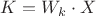 $K = W_k \cdot X$