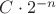 $C\cdot2^{-n}$