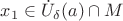 $x_1\in\dot{U}_\delta(a)\cap M$