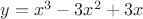 $y=x^3-3x^2+3x$