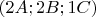 $(2A;2B;1C)$