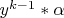 $y^{k-1}*\alpha$