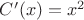 $C'(x)=x^2$