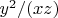 $y^2/(x z)$