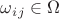 $\omega_i_j \in \Omega$